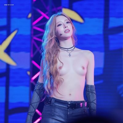Yuna - shows tits