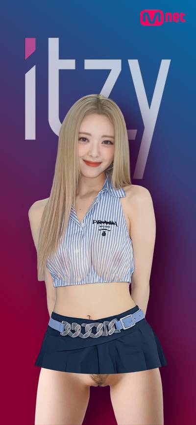 Yuna - shows pussy